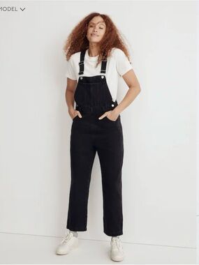 Madewell straight leg overalls in lunar wash
